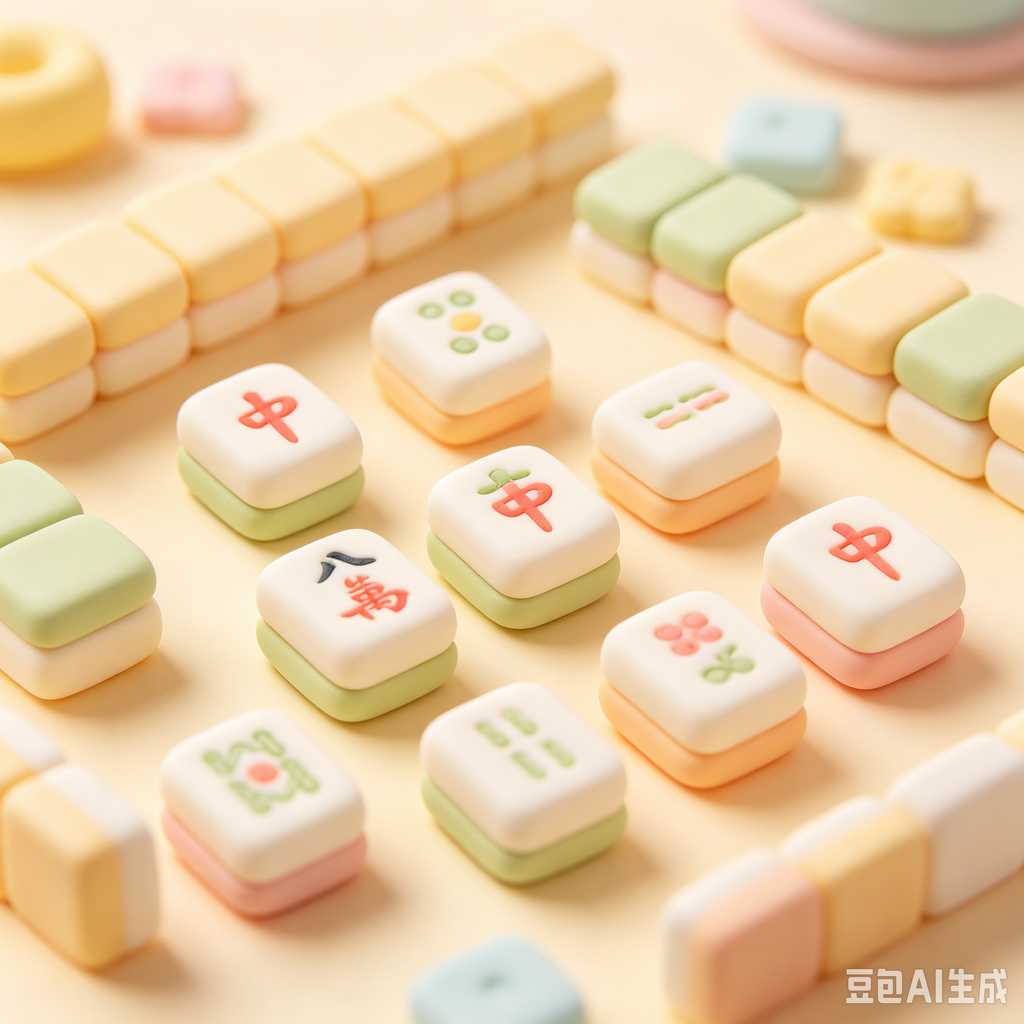 uniform color mahjong set print