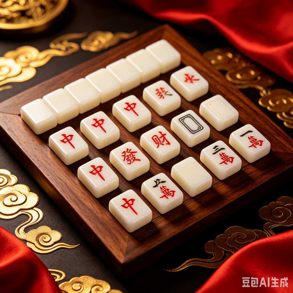 wooden mahjong set